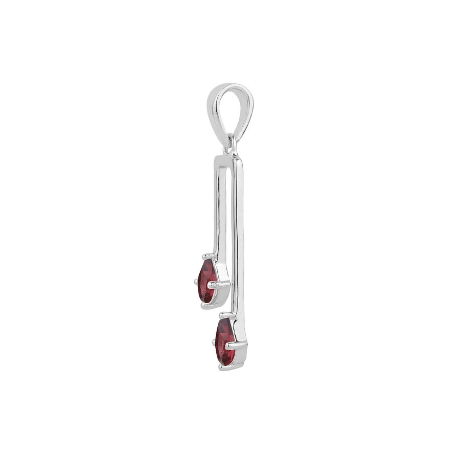 Elongated bar with two drops, silver jewellery setting and finishing capability