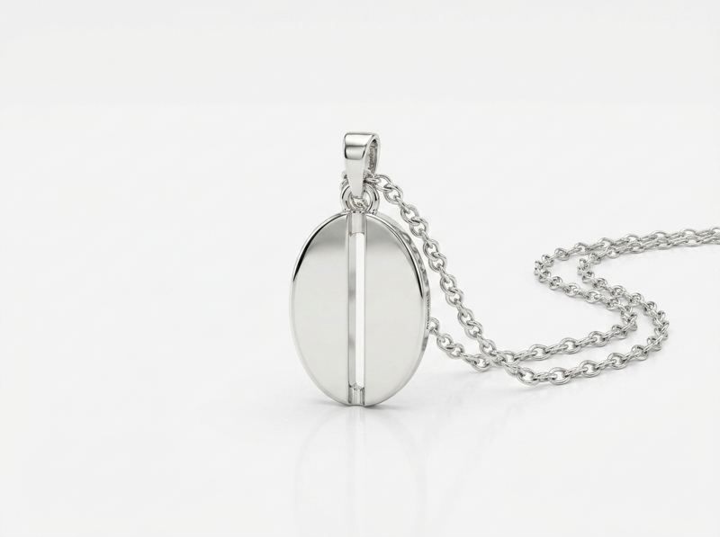 Split Oval Negative Pendant