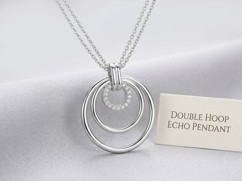 Double Hoop Echo Pendant