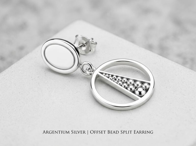 Offset Bead Split Earring